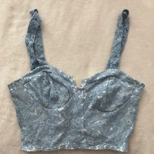 TOPSHOP cropped corset tank